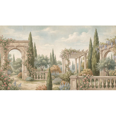 Vintage Garden Wallpaper Greenery Floral Wall Mural