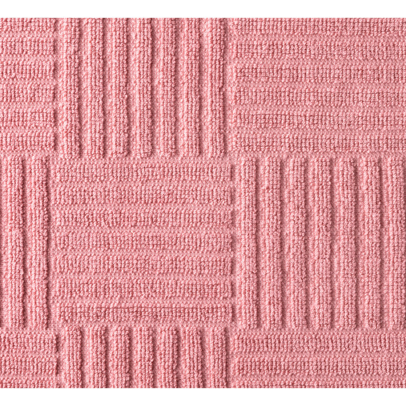 Town & Country Basics Basket Weave Antimicrobial Terry Cloth Kitchen Towel Set 16" x 28", Red