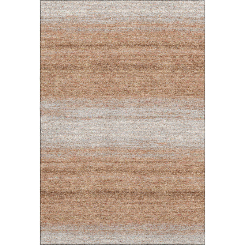 Premium Machine Washable Birchview AMF1033 Striped Rug, Rectangle 5' x 7'6"