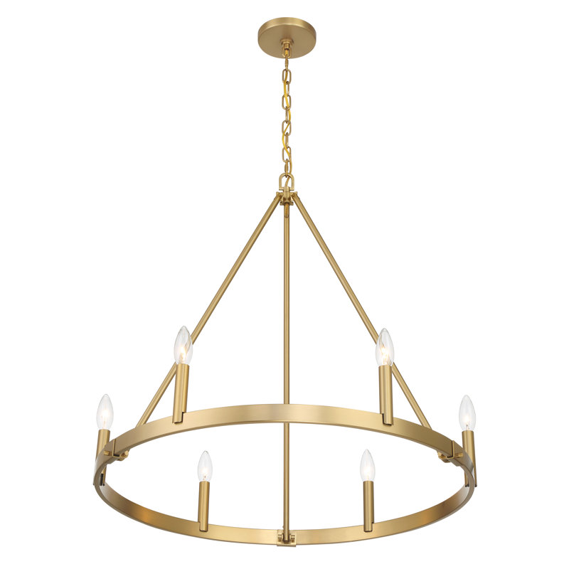 Gracie Oaks Etolin Chandelier, Brass, 6