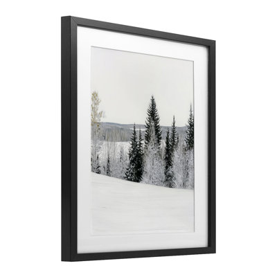 Paysage d'hiver enneigé, impression sous verre encadrée, design par Arlington Prints