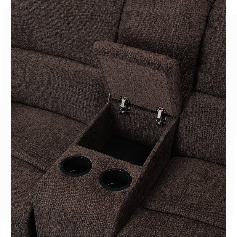 Brown Chenille Motion Sofa