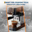 Machine à espresso professionnelle 20 bars avec mousseur à lait et écran tactile - Cafetière compacte à température réglable pour la maison, le bureau ou le café