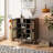 4-Doors Rattan Mesh Storage Cabinet-1215822706