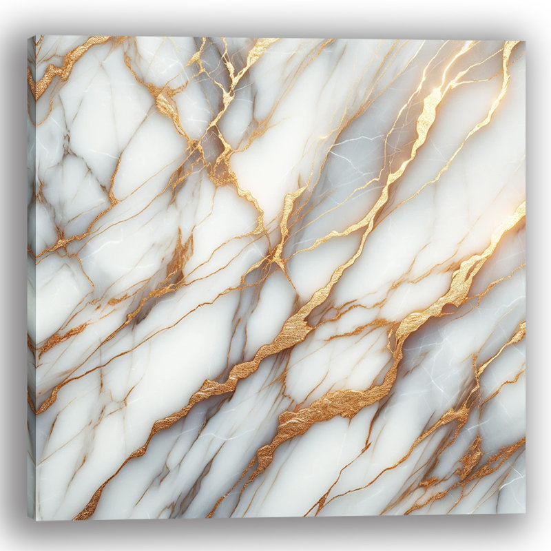 Radiant Veins Marble Elegance - impression sur toile tendue, H 40 po x l 40 po x P 1,5 po