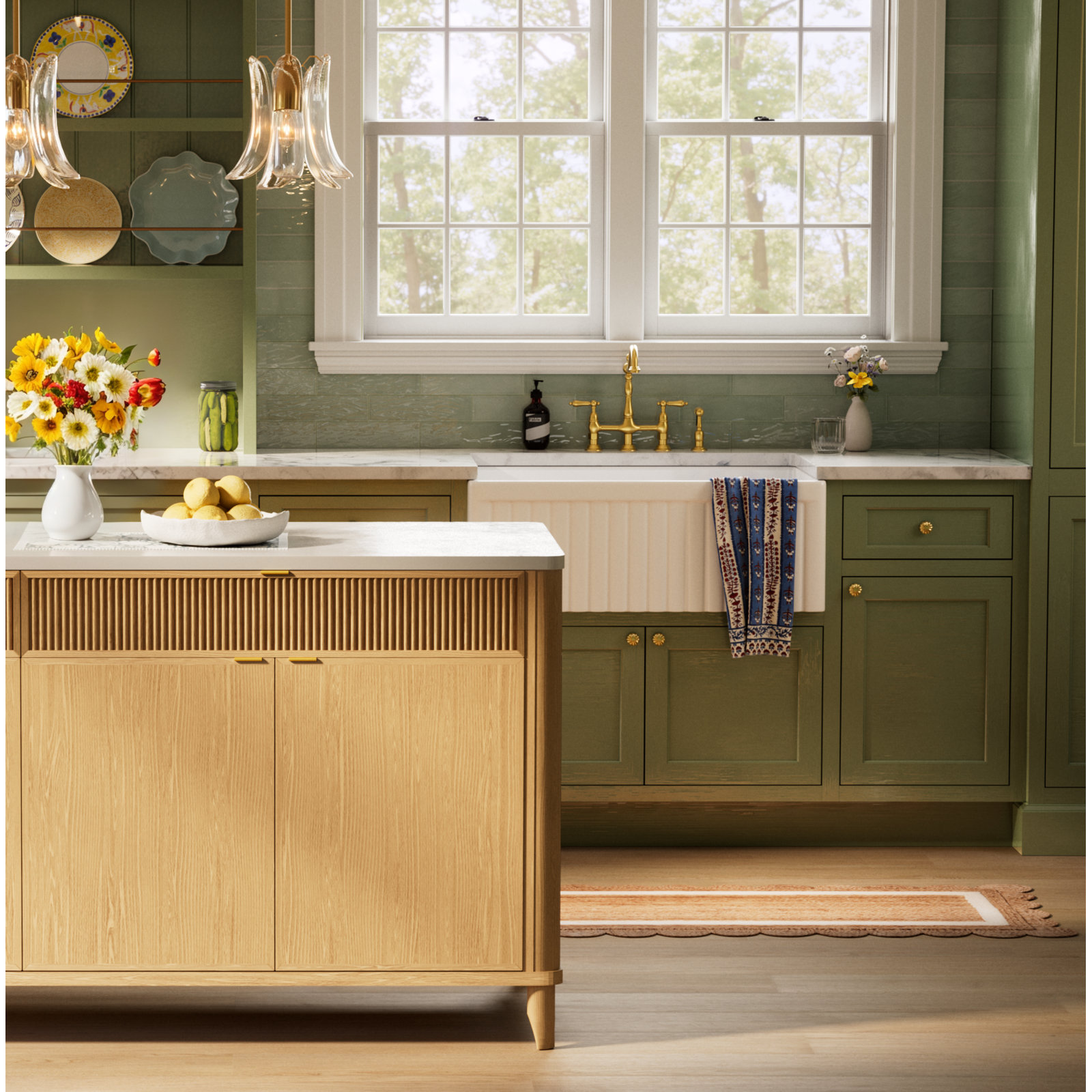 Marin 2.5" x 10" Porcelain Subway Wall & Floor Tile, Aloe Green