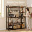 Étagère de boulangerie industrielle de 55 pouces avec niche, étagères ouvertes et 11 crochets