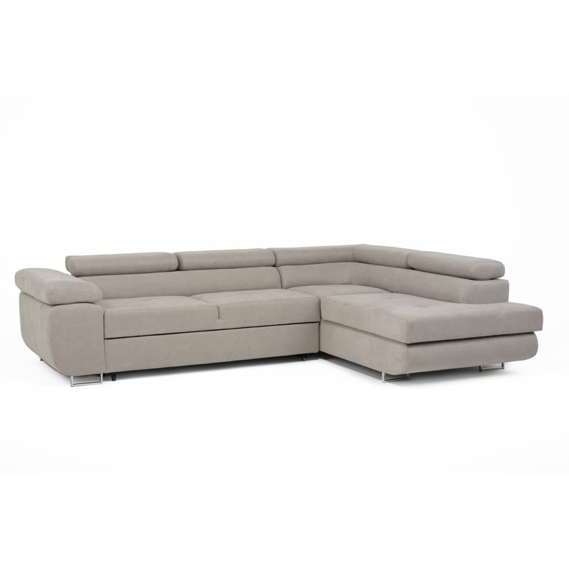 Flavius Corner Sofa Bed, Right Hand Facing, Cream