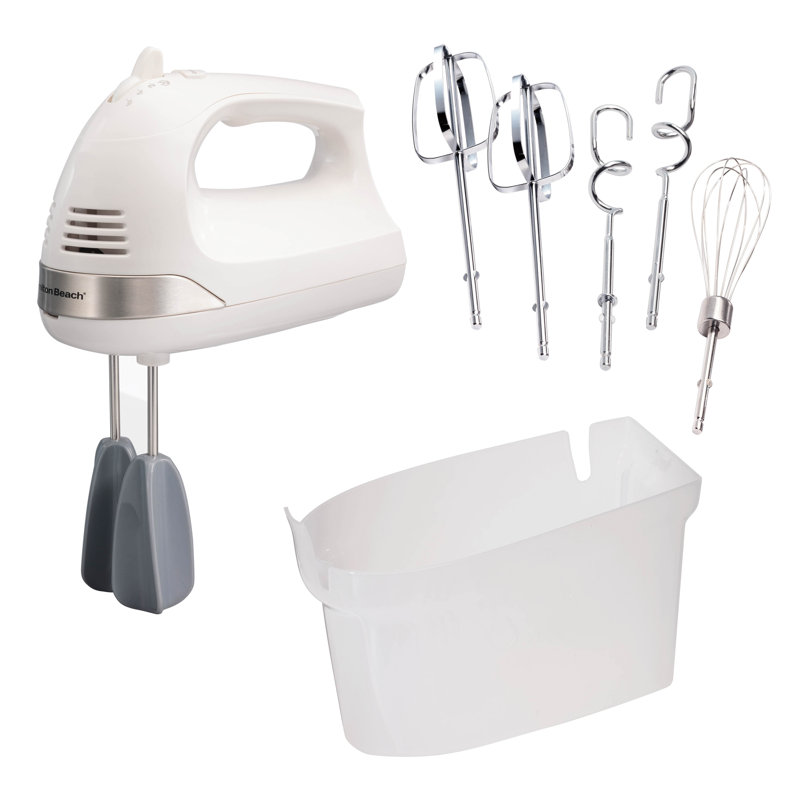 Batteur à main 6 vitesses Hamilton Beach® 7 pièces, Blanc