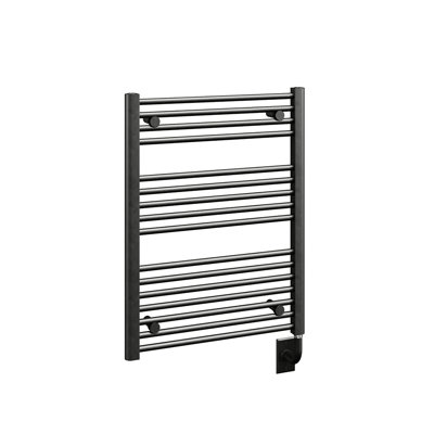 23.5"x31" Savoy Wall Mounted Electric Plug-In Towel Warmer - Matte Black, Fluid Filled, Includes Lifetime Warranty