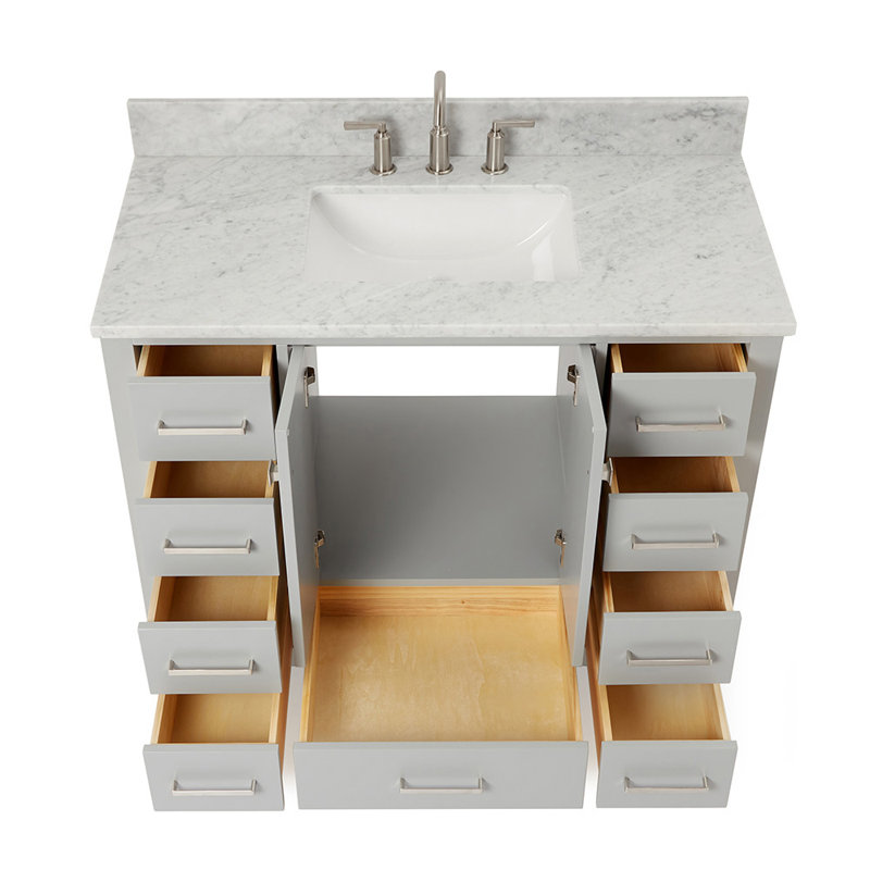 43" Single Bathroom Vanity Set, Gray