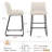 26" Upholstered Bar & Counter Stool With Back, Available in Leather or Linen-1133691939