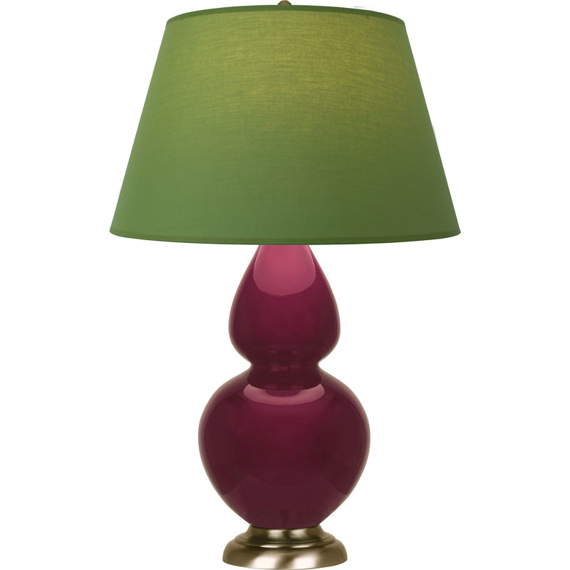 Double Gourd Table Lamp, Cobalt/Antique Silver, Tangerine/Taupe, Brass