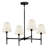 Beale 4-Light Single Tier Chandelier with White Linen Shades-705340993