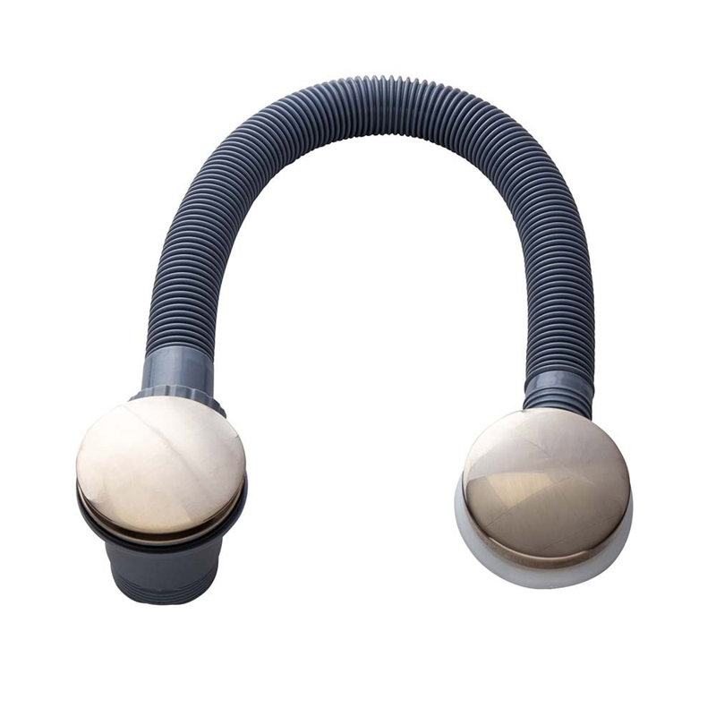  6cm Tub Drain Waste with Overflow, Brushed Nickel
