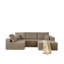 Canapé modulaire de 139,3 po, canapé désossé, sans assemblage, canapé nuage avec repose-pieds et 2 coussins, parfait pour les salons et les chambres à coucher - gris