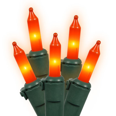Christmas Mini Light Set 46' Green Wire