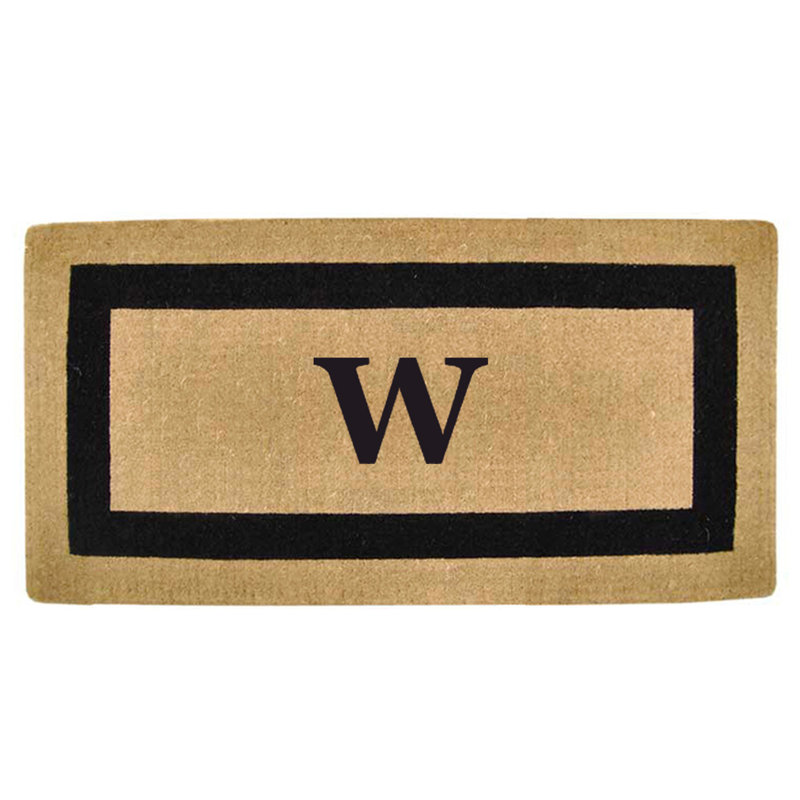 Tapis de porte antidérapant pour l'extérieur, Noir, W, L 24 po x L 57 po