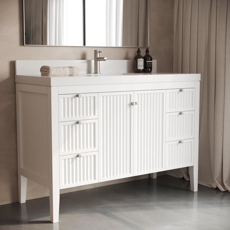 Davos 48in Single Vanity, White