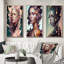 «Crystal Hexagon Woman», 3 pièces sur toile-1785281405-1785281407