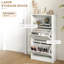 Armoire de rangement pour chaussures avec compartiment ouvert et 2 tiroirs rabattables