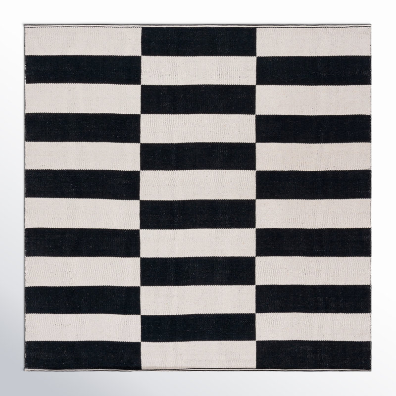 Alvana Cotton Geometric Indoor Rug, Square 6'