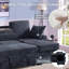 Canapé modulaire multi-fonctionnel, canapé-lit extensible avec plateau porte-gobelets et chaise de rangement-785069824