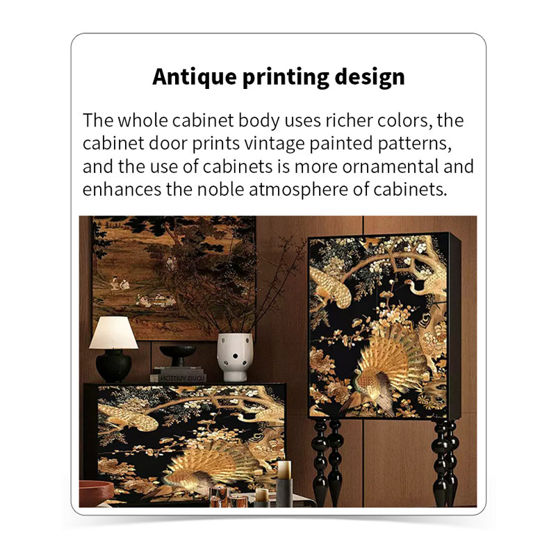 Retro Style Multi-Functional Accent Cabinet