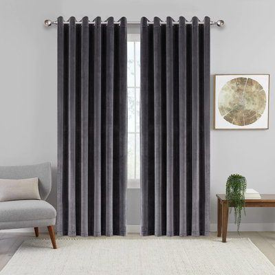 Imperial Rooms Crushed Velvet Eyelet Sheer Curtains