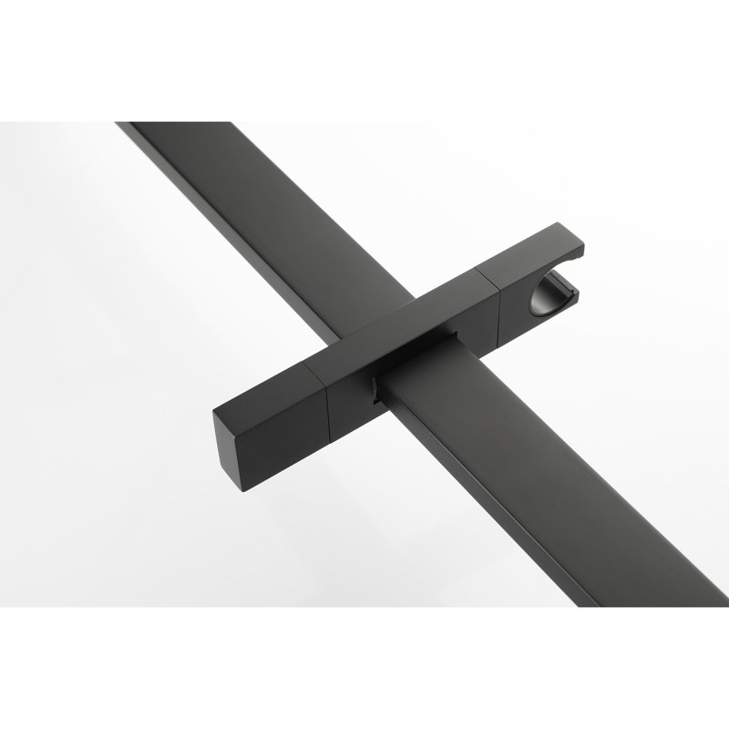 Handheld Shower With Stainless Steel Slide Bar And Multiple Spray Options In Matte Black 28-Inch Settings For Versatility