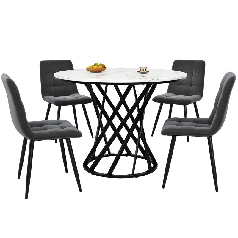 4 - Person Dining Set, Black