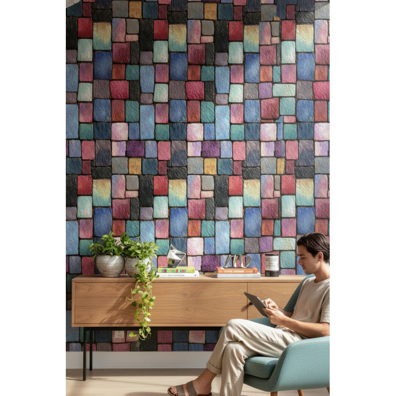 Brick Wall Mural Modern Abstract Wall Decor