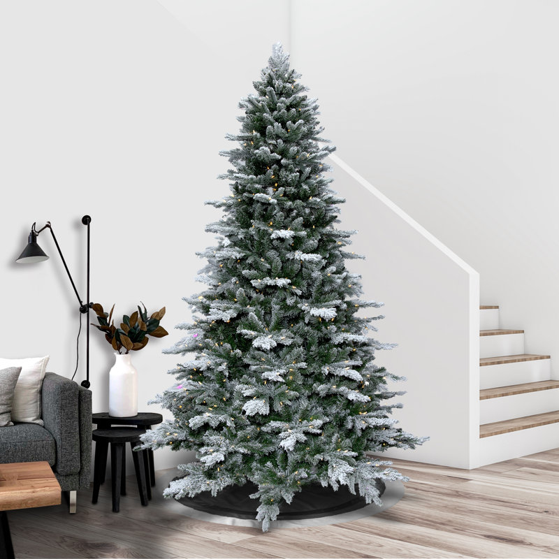 7.5' H Lighted Artificial Spruce Christmas Tree