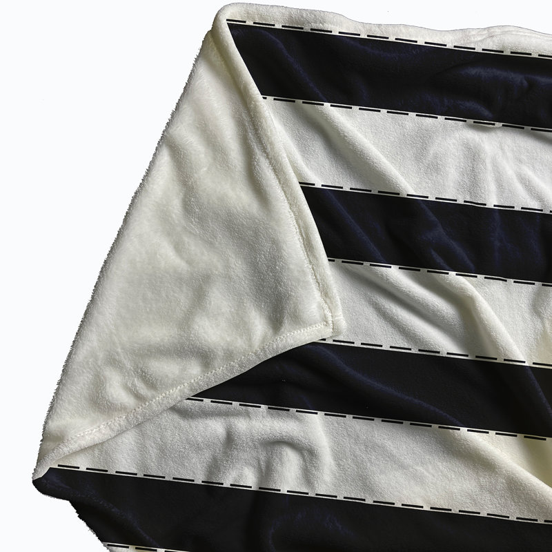 Stitch In Time Throw Blanket, 60" L x 50" W, Navy Blue