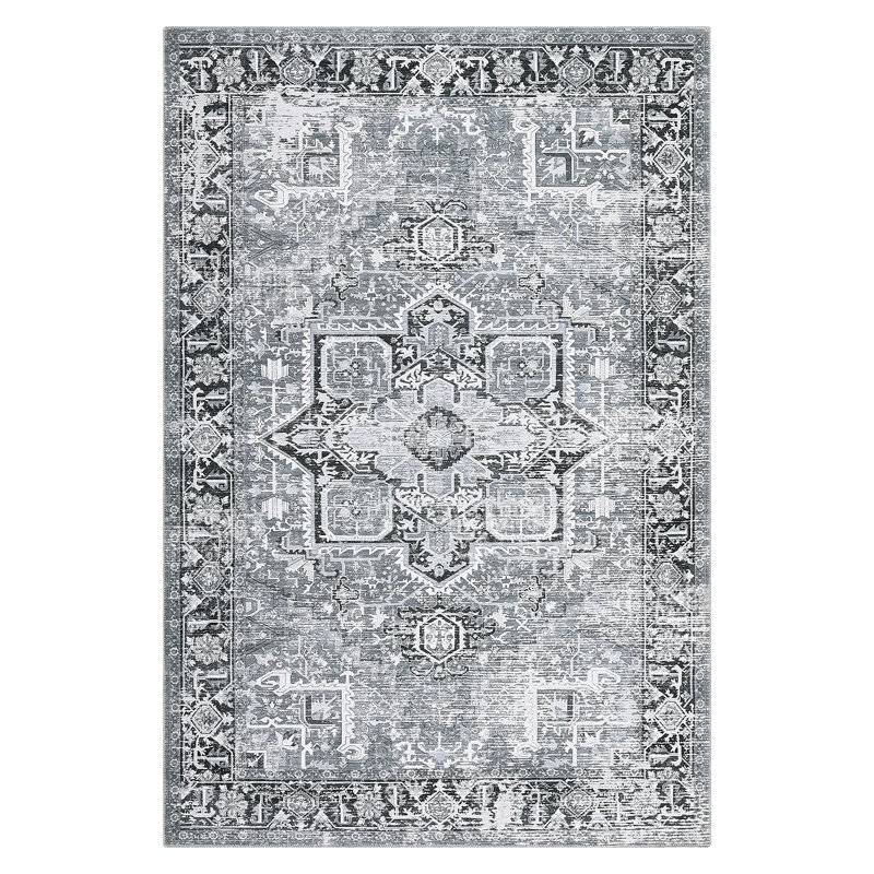Persian Style Anti-Slip Area Rug for Living Room Bedroom and Home Decor Washable Rugs Vintage Rug for Dining Room