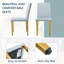 Quatre chaises de salle à manger en polyuréthane gris clair, simples et polyvalentes, confortables et accompagnées. Des chaises de salle à manger exquises et polyvalentes offrent une nouvelle expérience confortable. (Ensemble de 4)