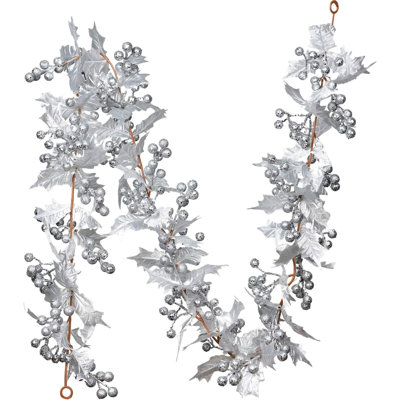 6FT Berry Christmas Garland, Flexible Artificial Berry Garland For Indoor Outdoor Home Fireplace Decoration For Winter Christmas Holiday New Year Décor