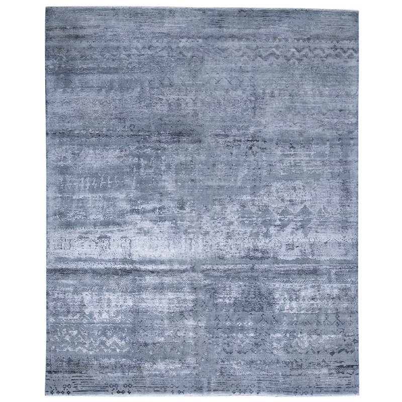 Chevron Area Rug in Blue