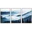 "IDÉE4WALL", reproduction d'art sur toile encadrée, ensemble brumeux, bleu, bichromie, chaîne de montagnes, forêt, nature, photographie, moderne, décoration, coloré, rustique, pour le salon, la chambre à coucher, le bureau, reproduction sur toile,-91258725-91258723