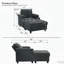 Ensemble de fauteuil d'appoint et repose-pieds avec dossier inclinable-657099839