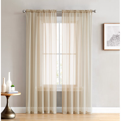 Daxin Sheer Voile Rod Pocket Curtain Panels