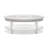 Monaco - Oval Coffee Table - Palms Insert - Blanc Finish