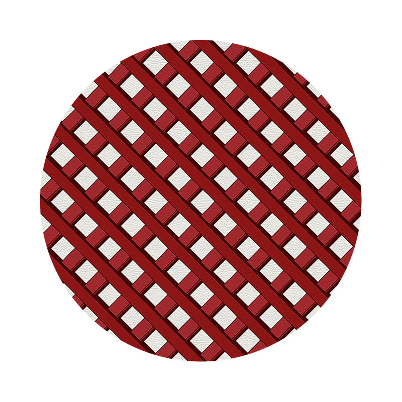 Timothy Corrigan Jardin Francais Pebble 16" Vinyl Placemat, Red