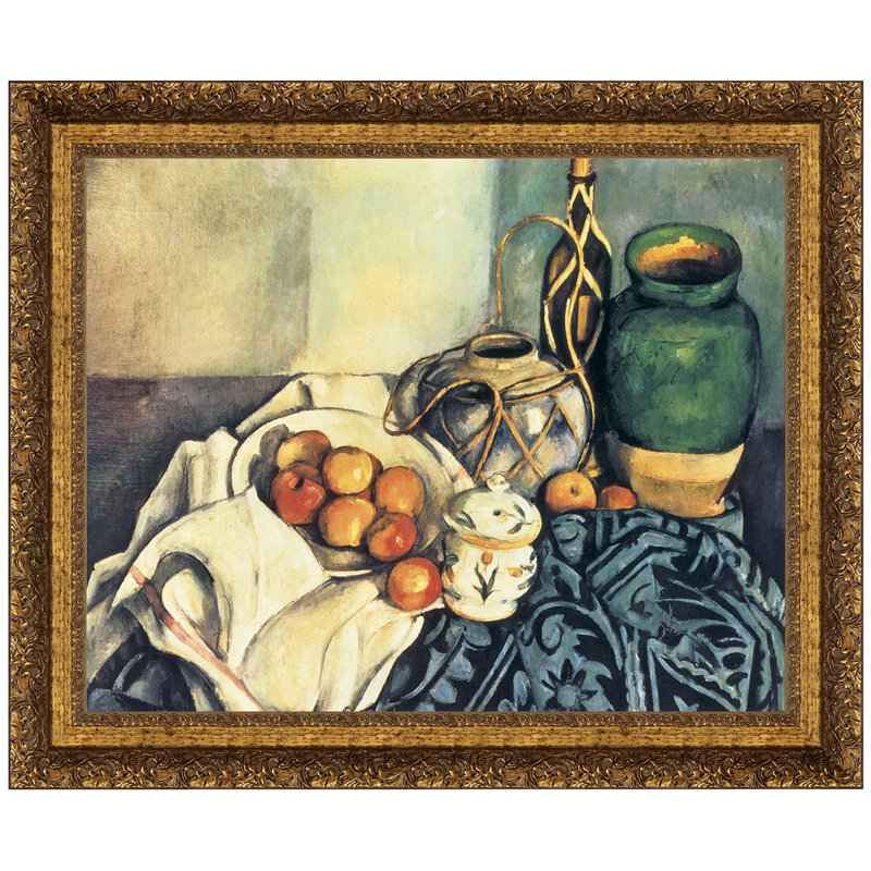 «Still Life with Apples, 1894» par Paul Cezanne, reproduction d'art encadrée, H 32 po x l 39 po x P 1,125 po