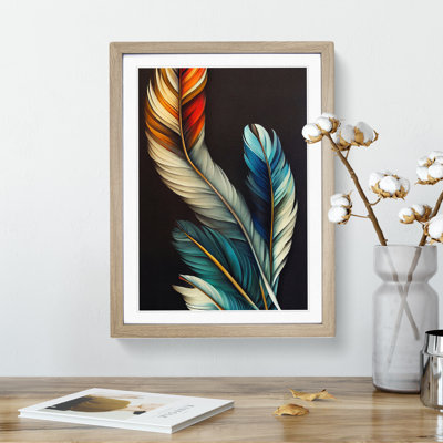 Pretty Feathers - Single Picture Frame Print