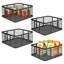 Metal Pantry Basket with Handles - Pantry Storage Baskets for Fruits and Vegetables - Set of 4 - Matte Black-110704740-110704743-110704748