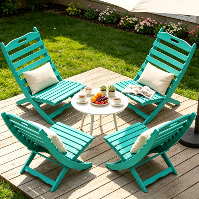 Ensemble de 4 chaises Adirondack pliantes pour l'extérieur (ensemble de 4)