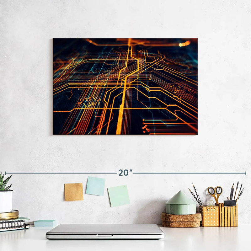 Keiri Circuit Board, 8" H x 12" W