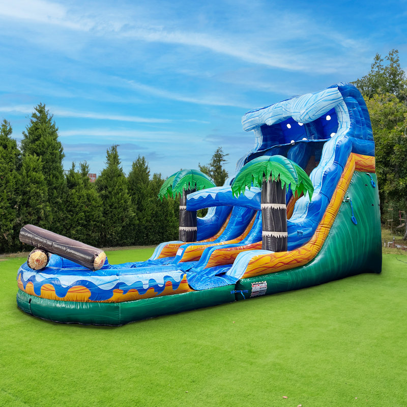 Xjump Jungle Falls 17' Water Slide With Detachable Pool