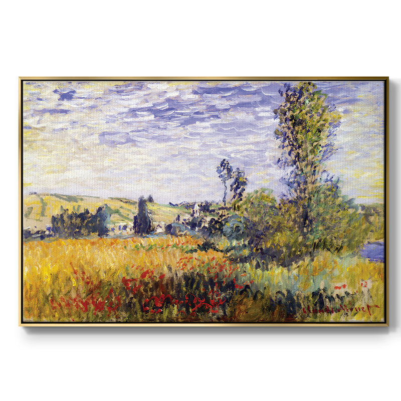 Vetheuil par Monet, reproduction d'art sur toile, H 17 po x l 25 po x P 2 po, Or